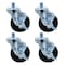 Bk Resources 4-inch Threaded Stem Casters, Polyolefin Wheels, Top Lock Brake, 300lb Capacity, 4PK 4SBR-6ST-LDP-PS4 - alternate 1